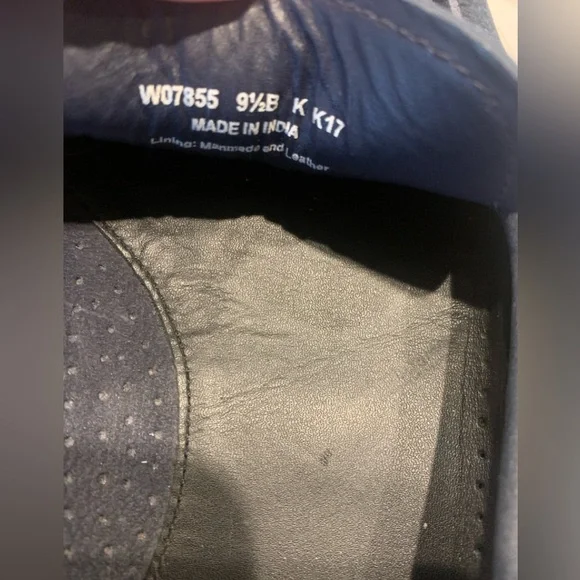 Cole Haan Leather Navy Blue Driving Mocs Penny Loafers Size Women’s 9.5 - Picture 3 of 8